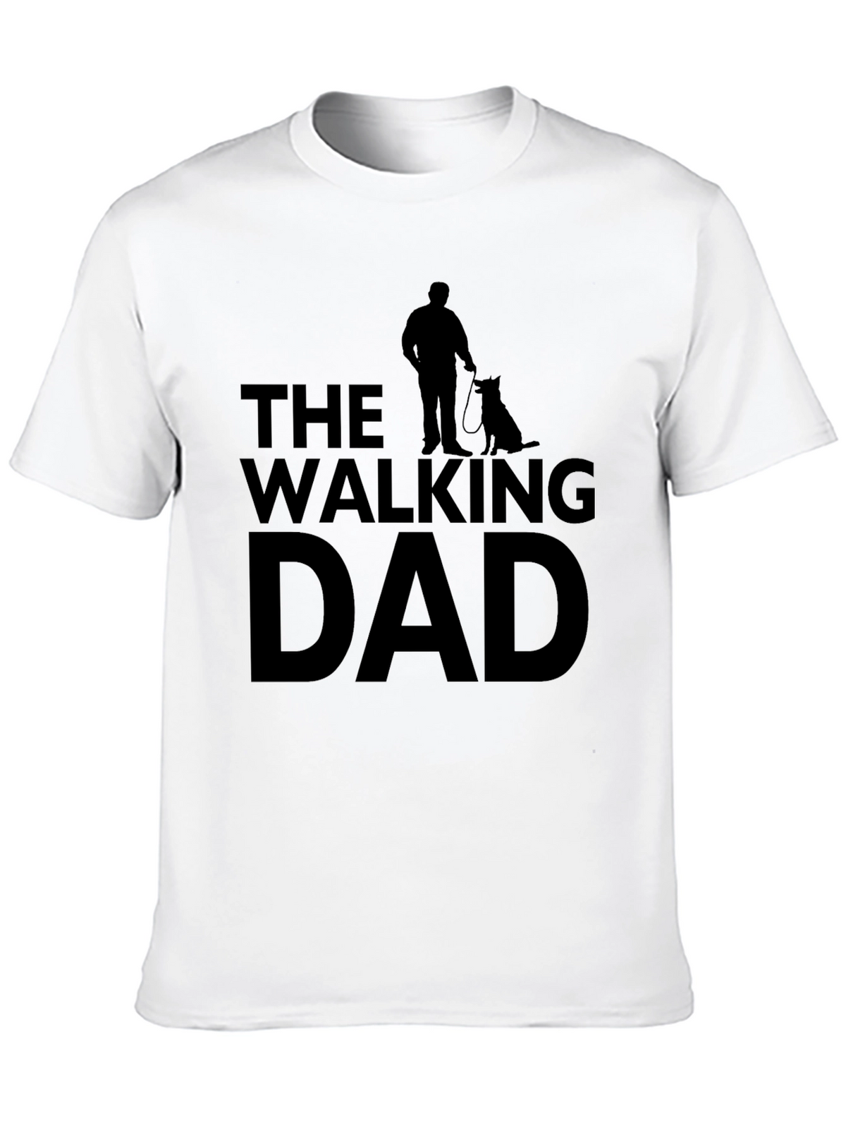 The Walking Dad T-Shirt - Black Graphic Tee for Dog Dads