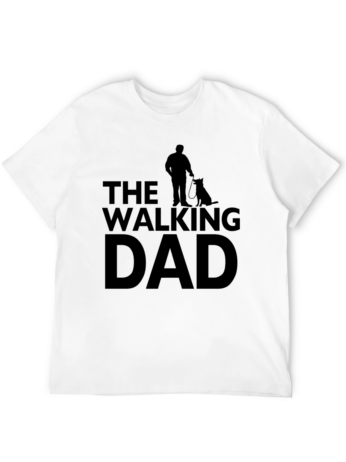 The Walking Dad T-Shirt - Black Graphic Tee for Dog Dads
