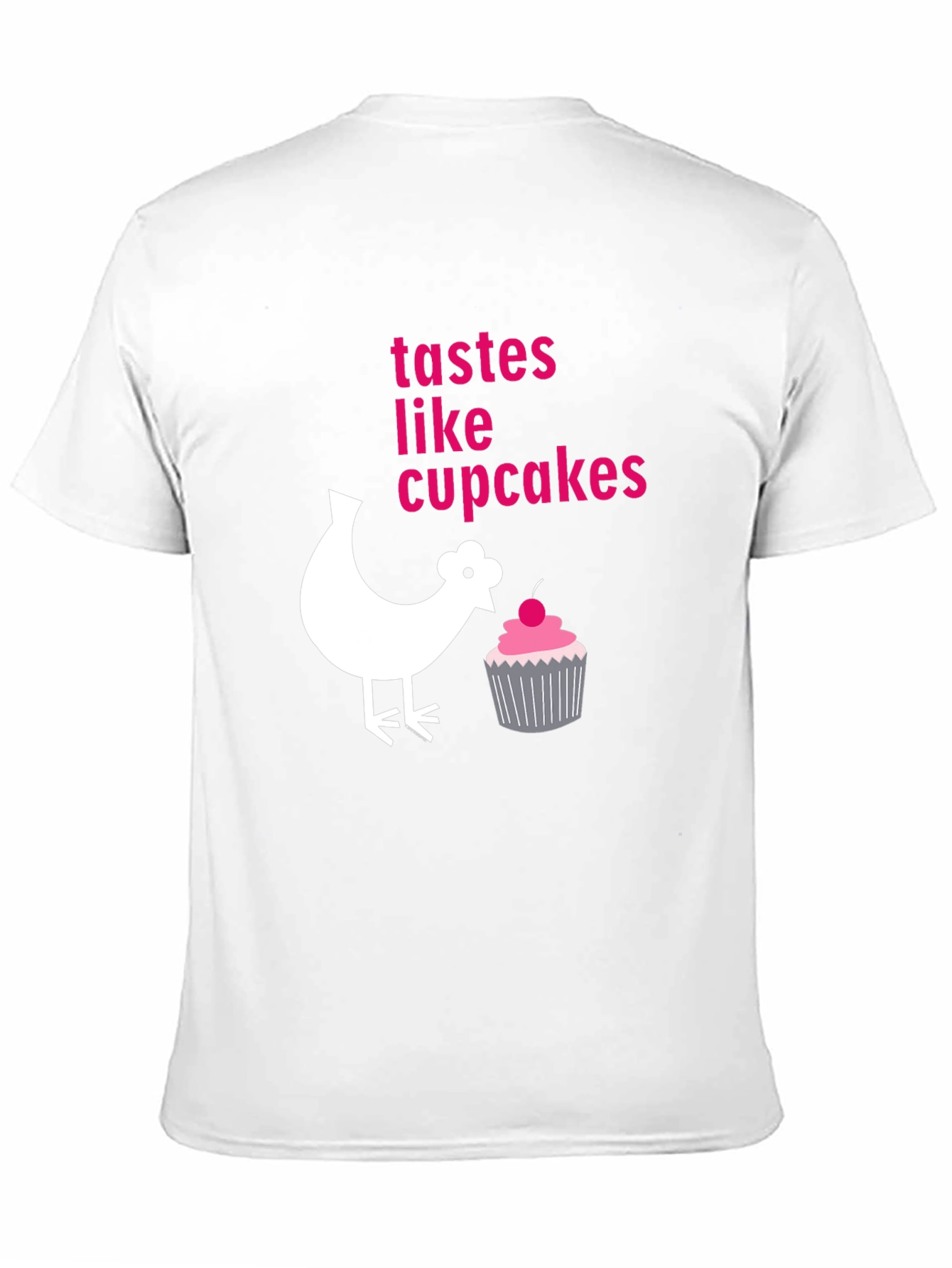 Funny Chicken & Cupcake Graphic T-Shirt