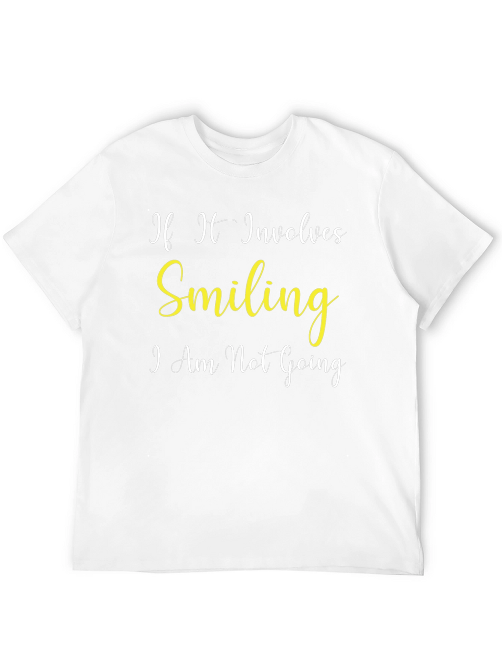 Funny No Smiling Black T-Shirt