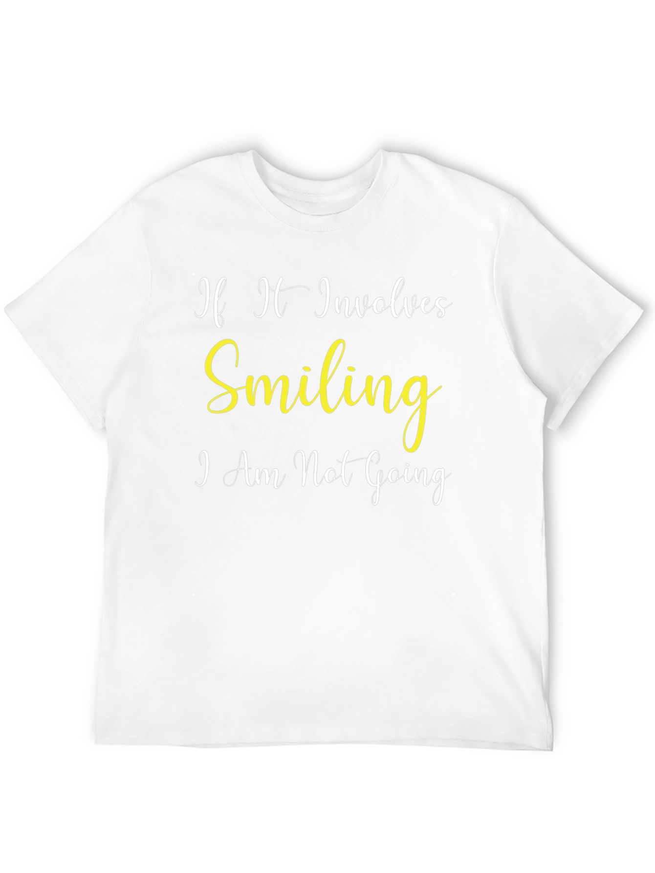 Funny No Smiling Black T-Shirt
