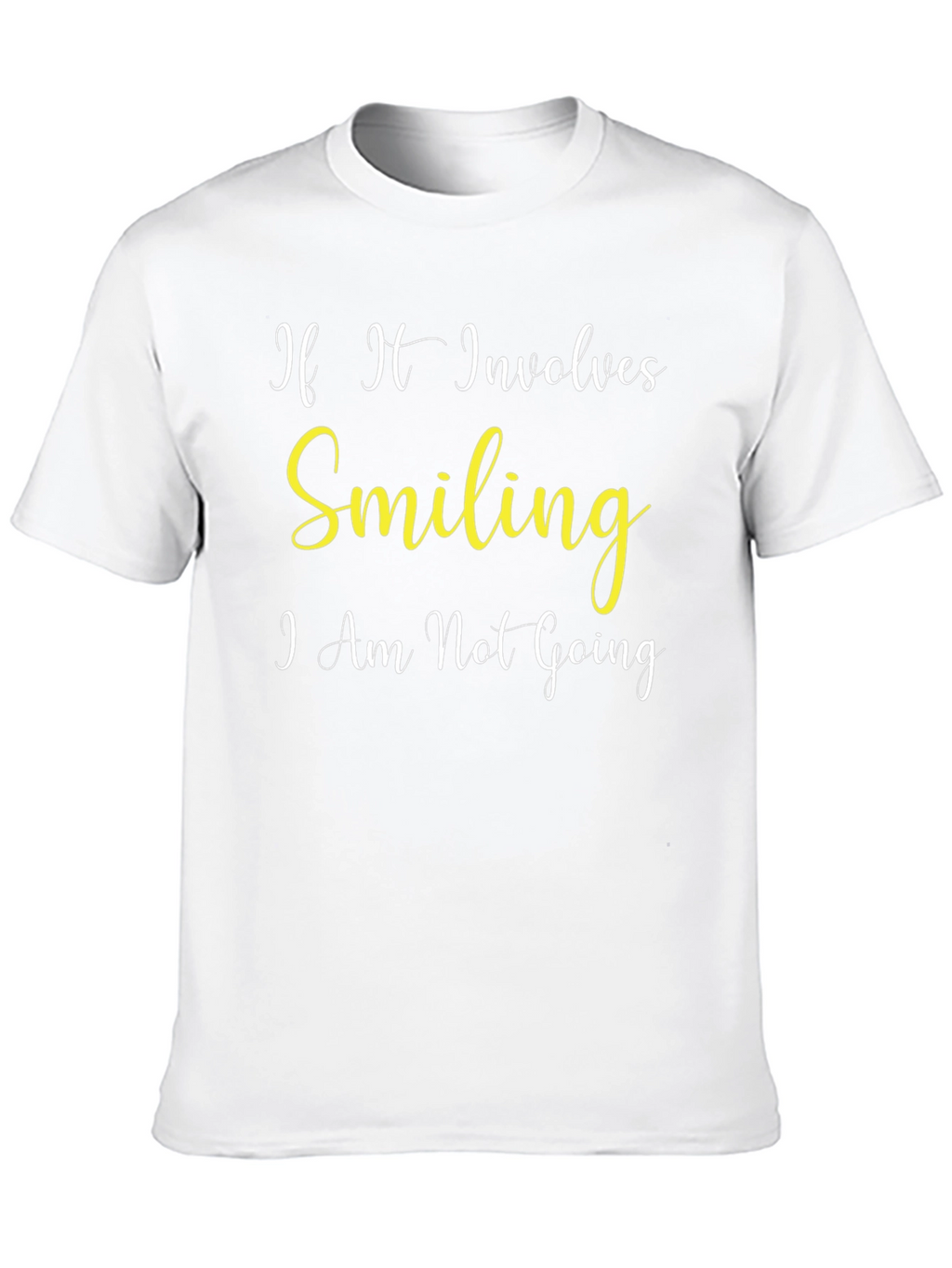 Funny No Smiling Black T-Shirt