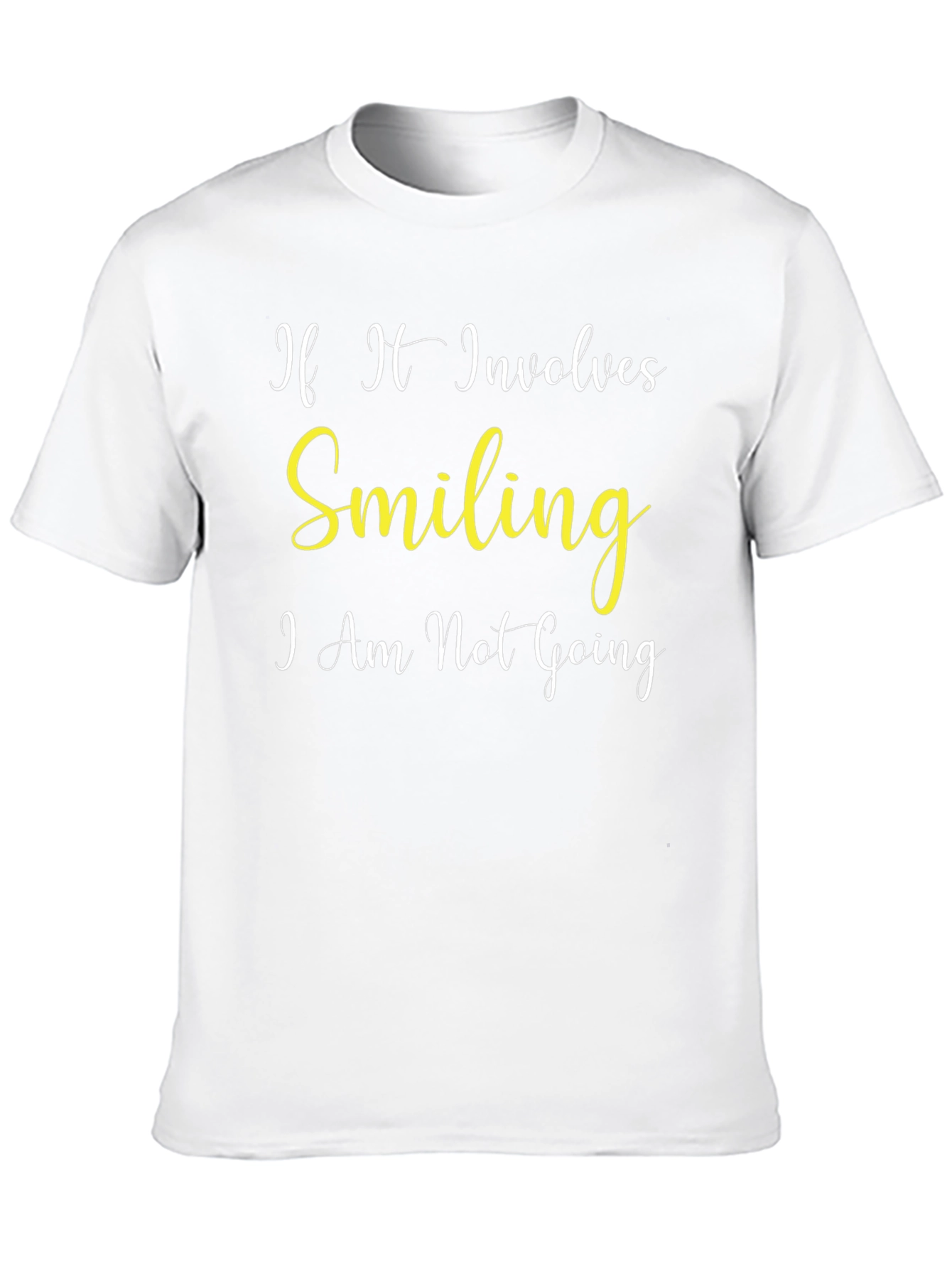 Funny No Smiling Black T-Shirt
