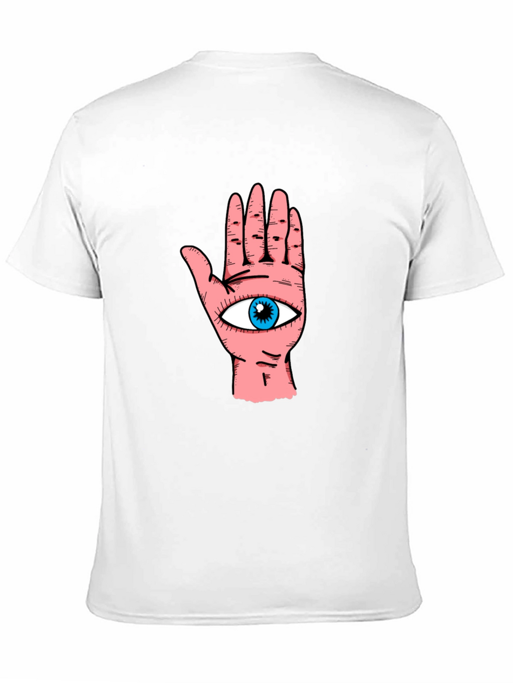 Eye Hand Graphic Print Black T-Shirt