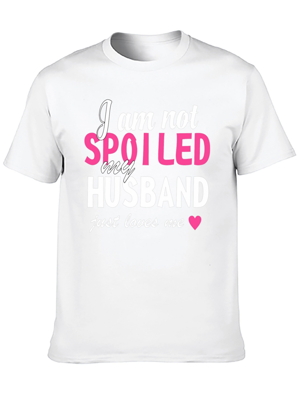 Spoiled Husband Graphic T-Shirt - Black Cotton Tee
