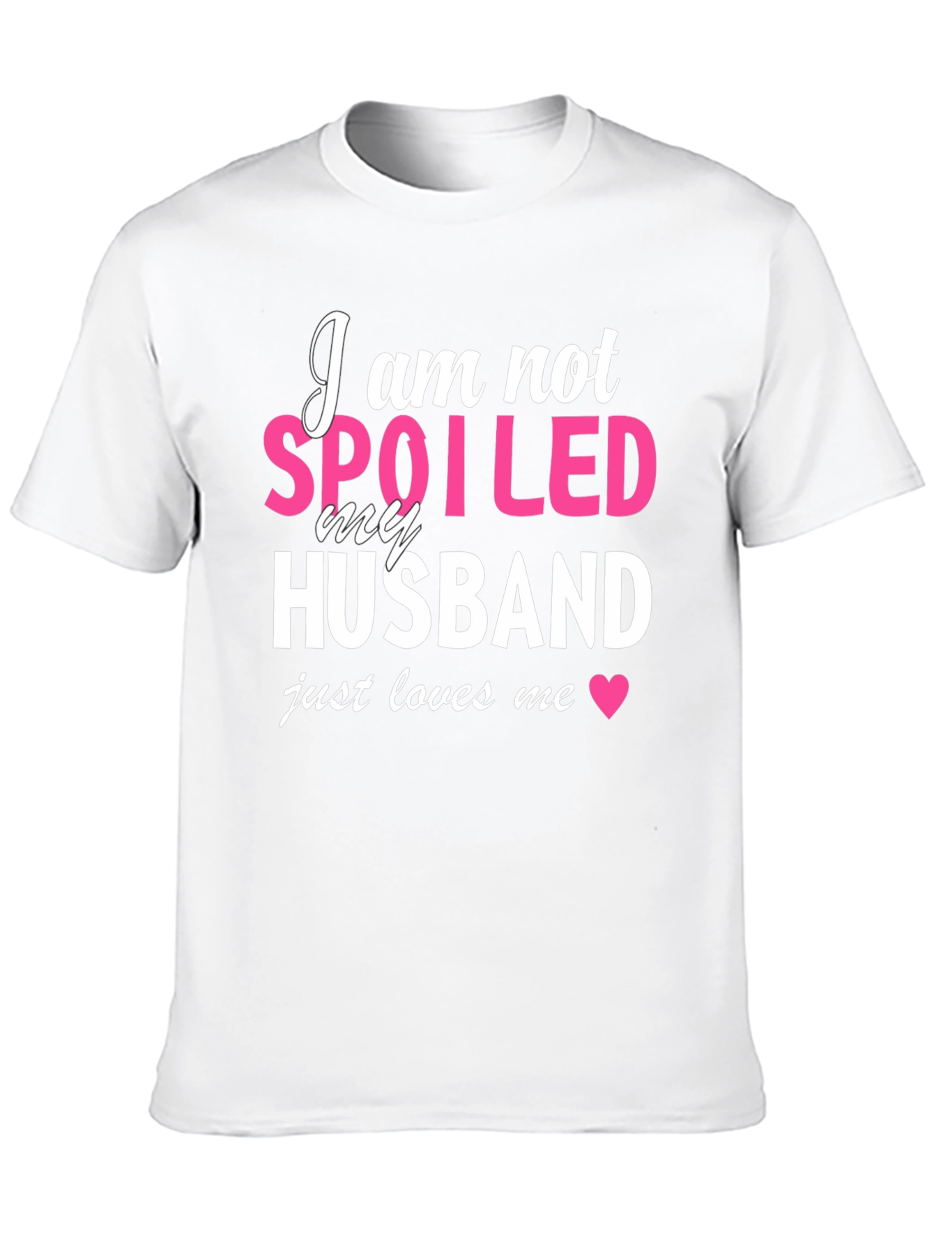 Spoiled Husband Graphic T-Shirt - Black Cotton Tee