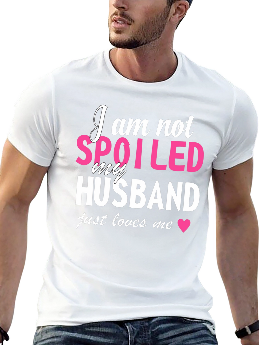 Spoiled Husband Graphic T-Shirt - Black Cotton Tee