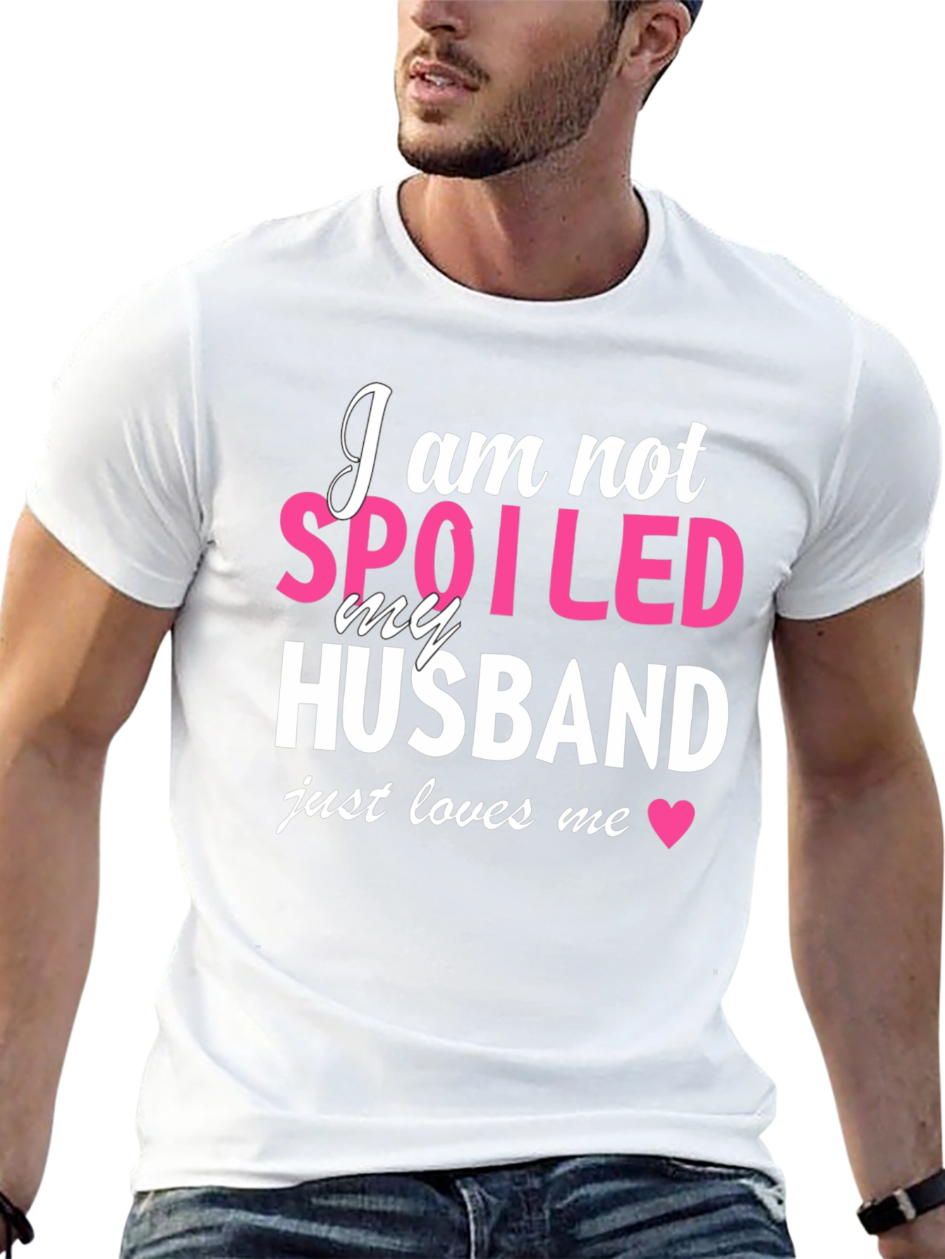 Spoiled Husband Graphic T-Shirt - Black Cotton Tee