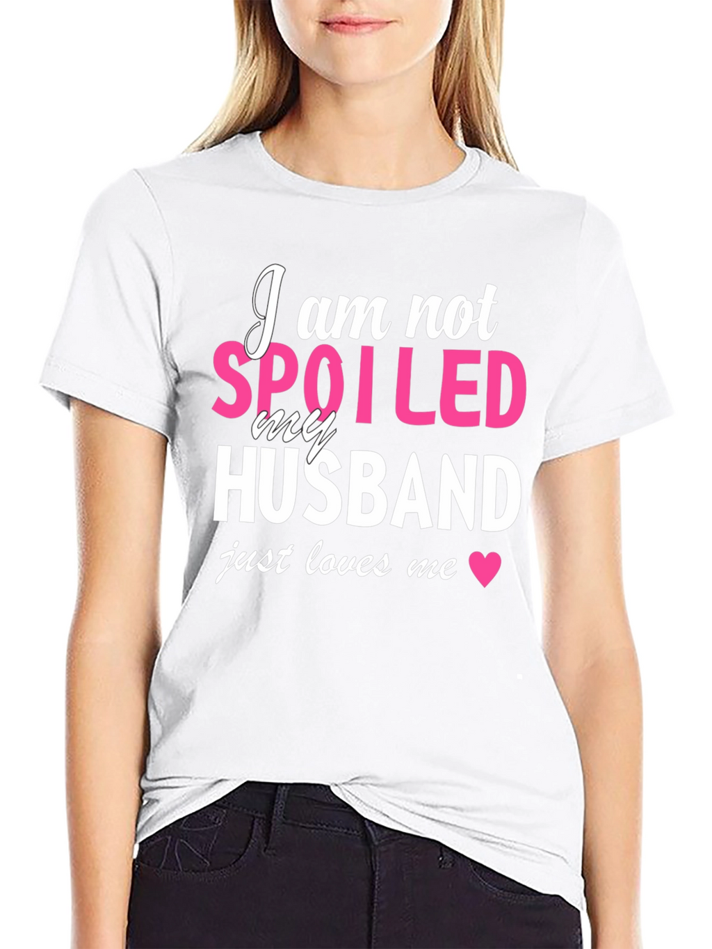 Spoiled Husband Graphic T-Shirt - Black Cotton Tee