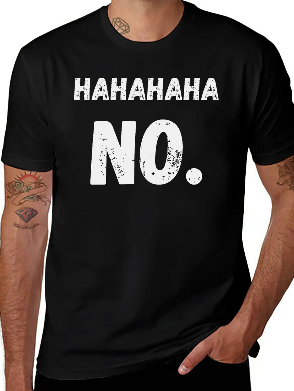 Hahahaha No Sarcastic Sarcasm Funny Classic Cotton Tee – Unisex Comfort For Any Season