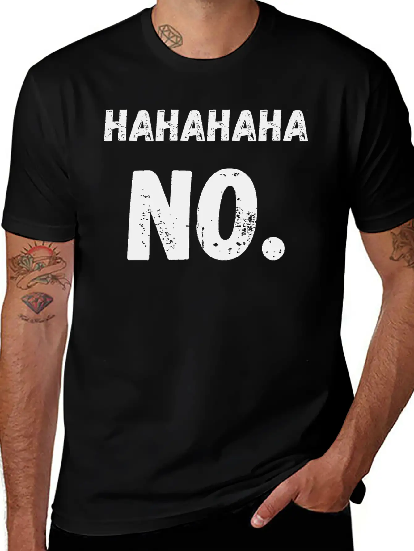 Hahahaha No Sarcastic Sarcasm Funny Classic Cotton Tee – Unisex Comfort For Any Season