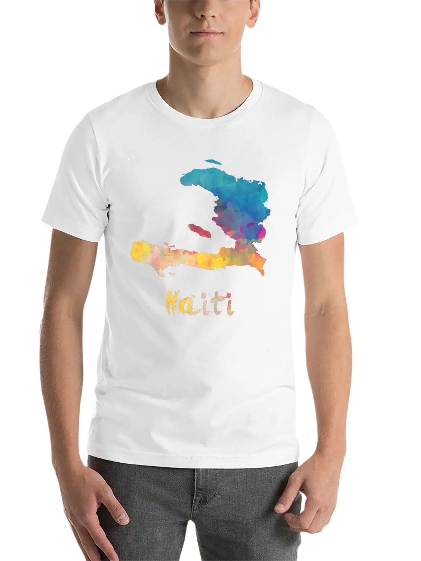 Haitian Watercolor Country Relaxed Everyday Tee – Lightweight And Durable Cotton
