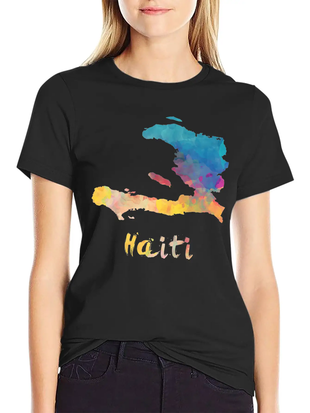 Haitian Watercolor Country Relaxed Everyday Tee – Lightweight And Durable Cotton