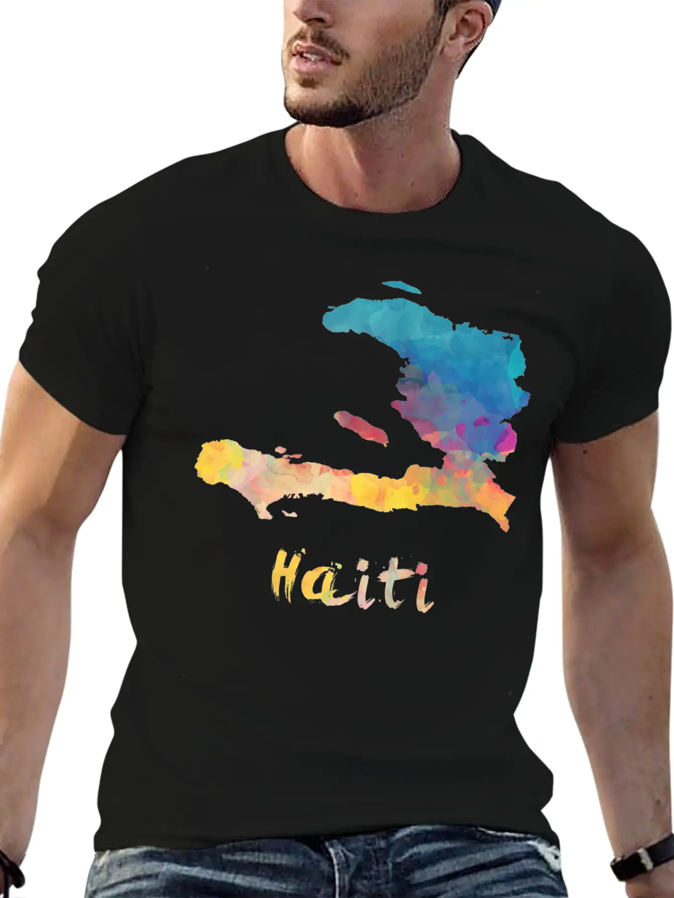 Haitian Watercolor Country Relaxed Everyday Tee – Lightweight And Durable Cotton
