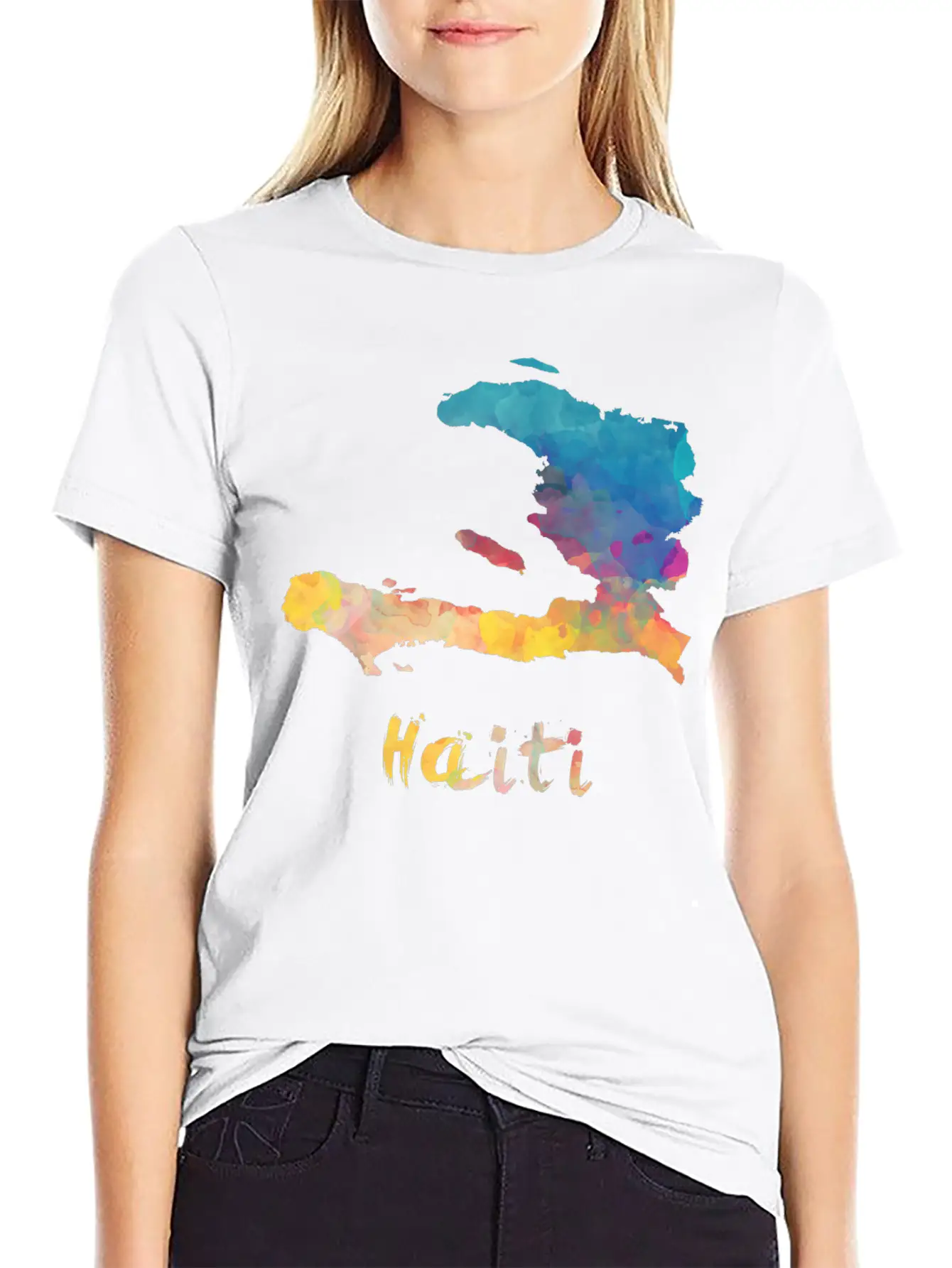 Haitian Watercolor Country Relaxed Everyday Tee – Lightweight And Durable Cotton