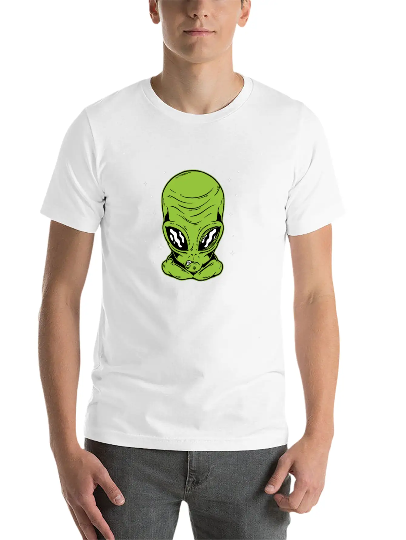 Halloween Alien Funny Matching Couple Gift Part 2 Breathable Soft Cotton T-Shirt – Timeless Casual Look