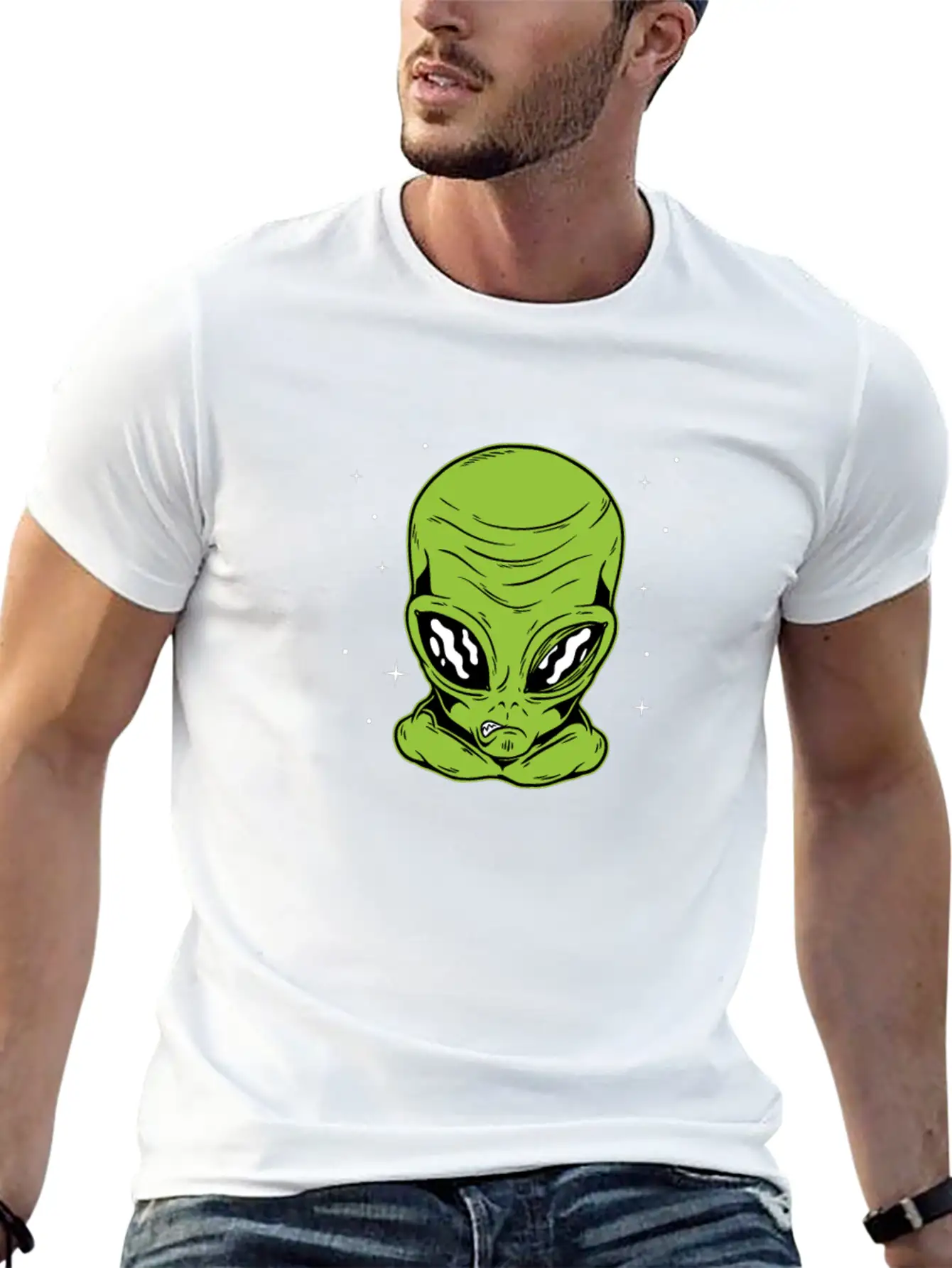 Halloween Alien Funny Matching Couple Gift Part 2 Breathable Soft Cotton T-Shirt – Timeless Casual Look