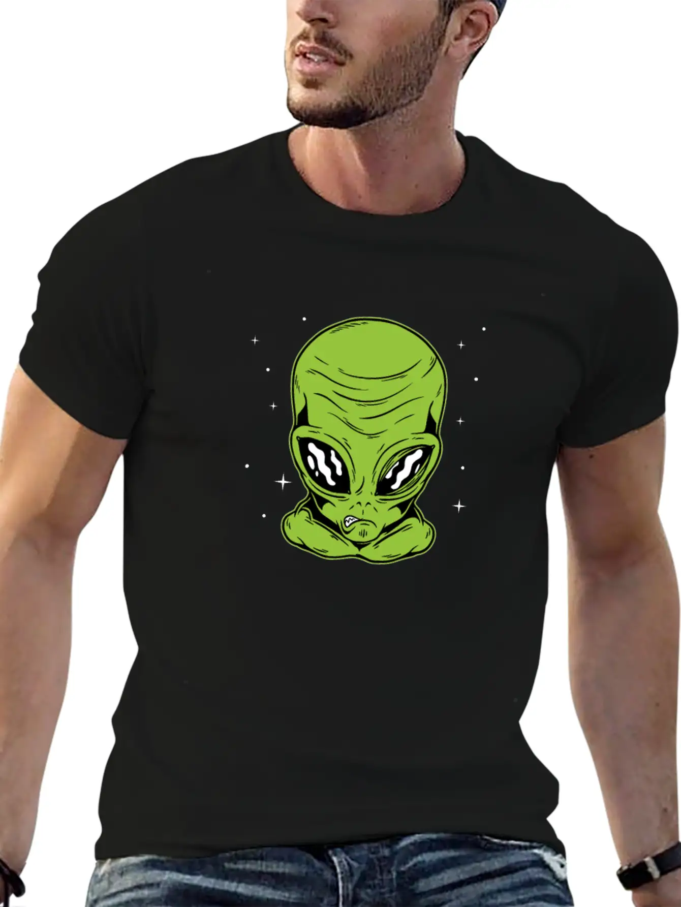 Halloween Alien Funny Matching Couple Gift Part 2 Breathable Soft Cotton T-Shirt – Timeless Casual Look