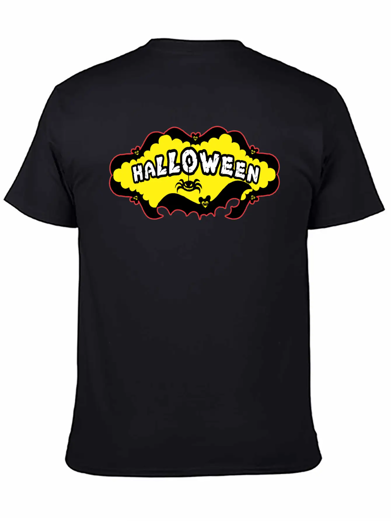 Halloween Bats And A Spider Relaxed Everyday Tee – Lightweight And Durable Cotton