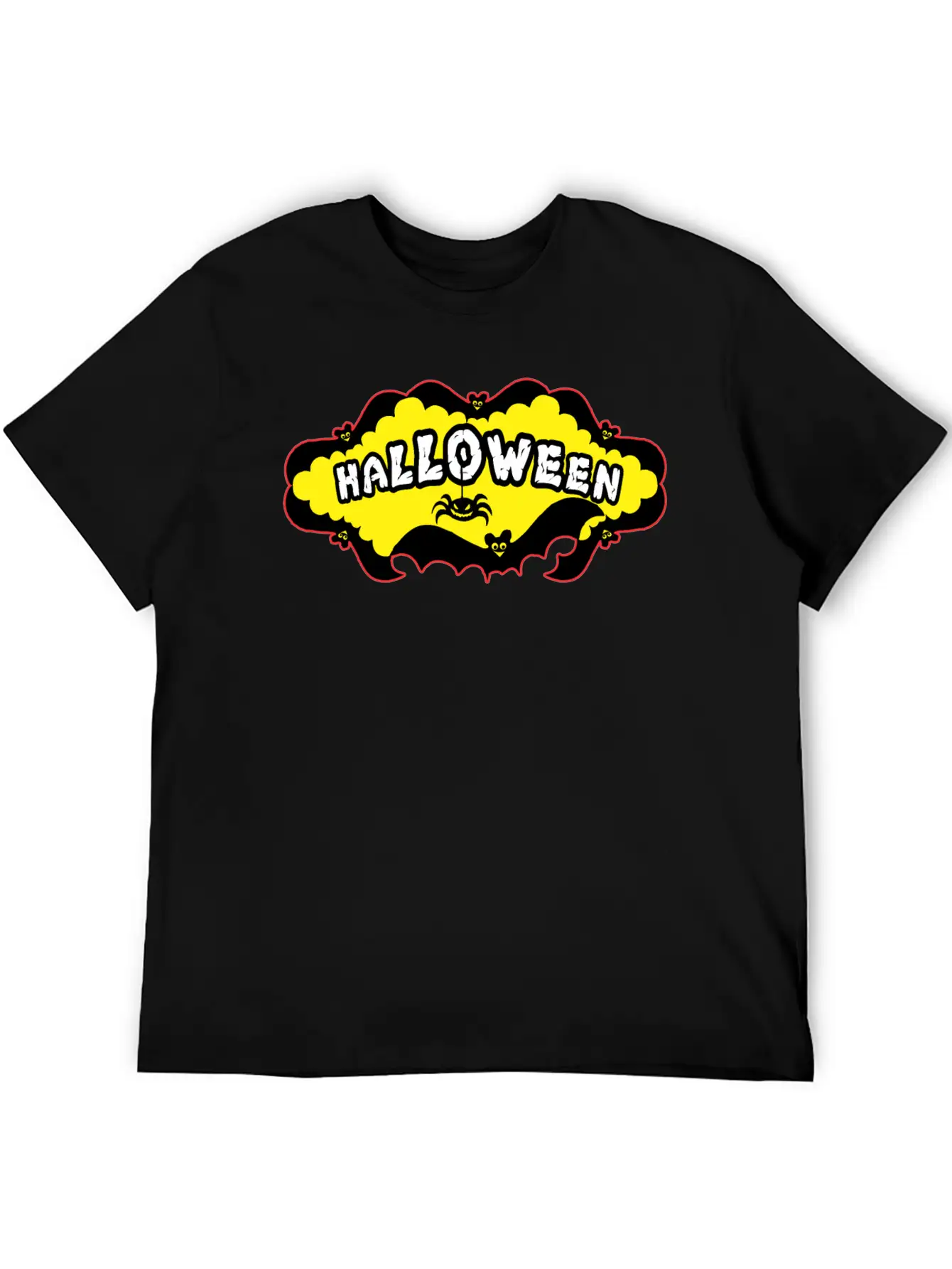 Halloween Bats And A Spider Relaxed Everyday Tee – Lightweight And Durable Cotton