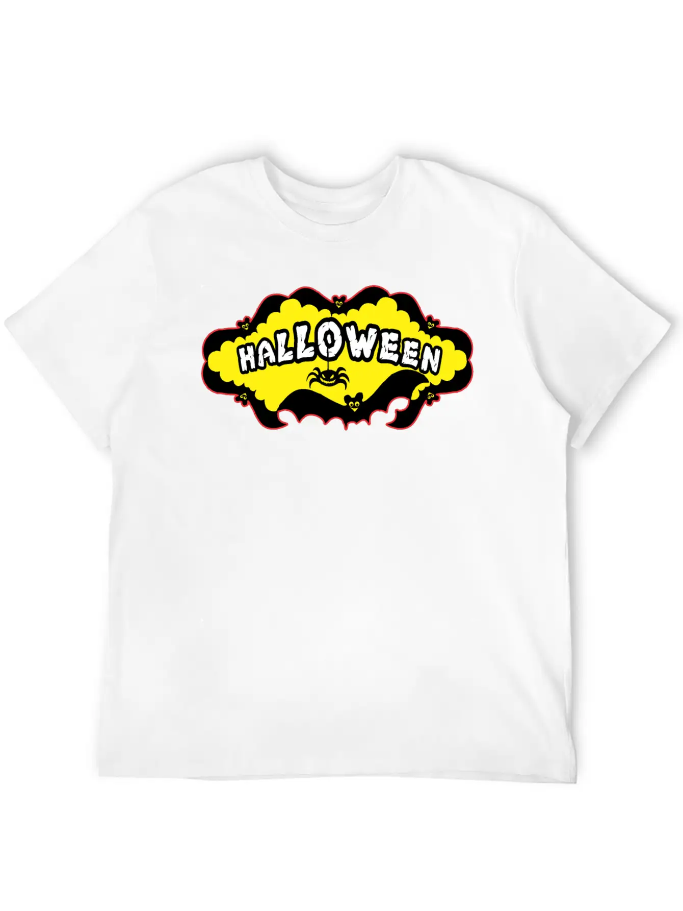 Halloween Bats And A Spider Relaxed Everyday Tee – Lightweight And Durable Cotton