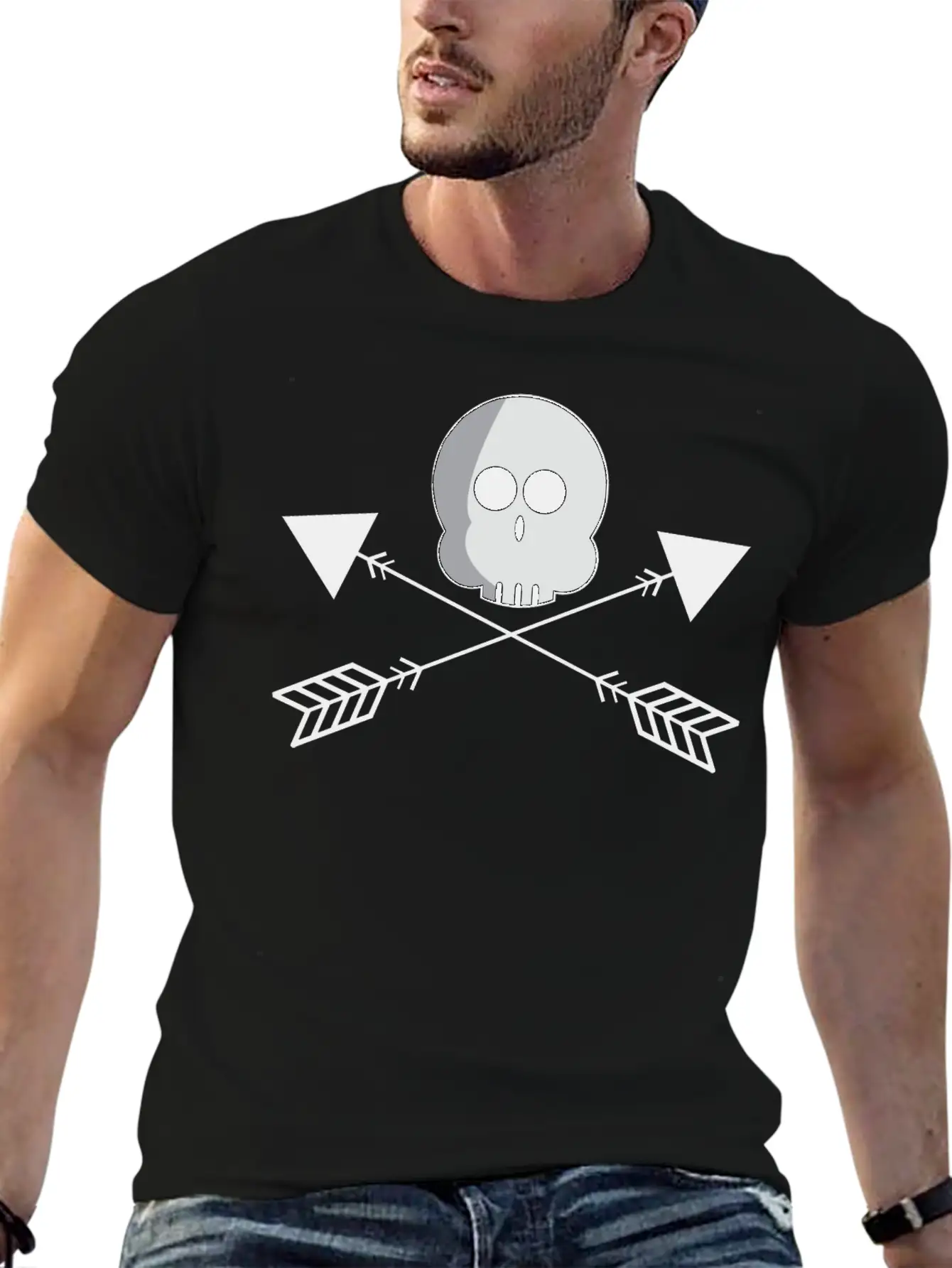Halloween Boo And Arrow T Shirt Stylish Everyday T-Shirt – Unisex Basic Cotton Tee