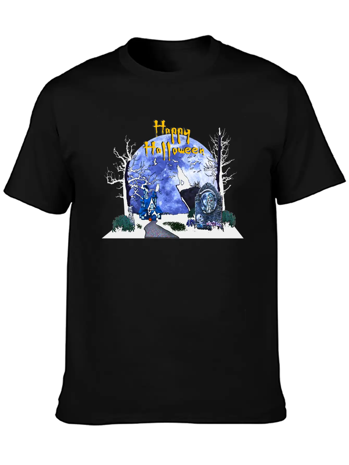 Halloween Breathable Graphic T-Shirt – Perfect For Casual Days