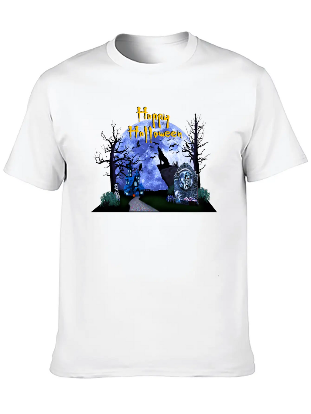 Halloween Breathable Graphic T-Shirt – Perfect For Casual Days