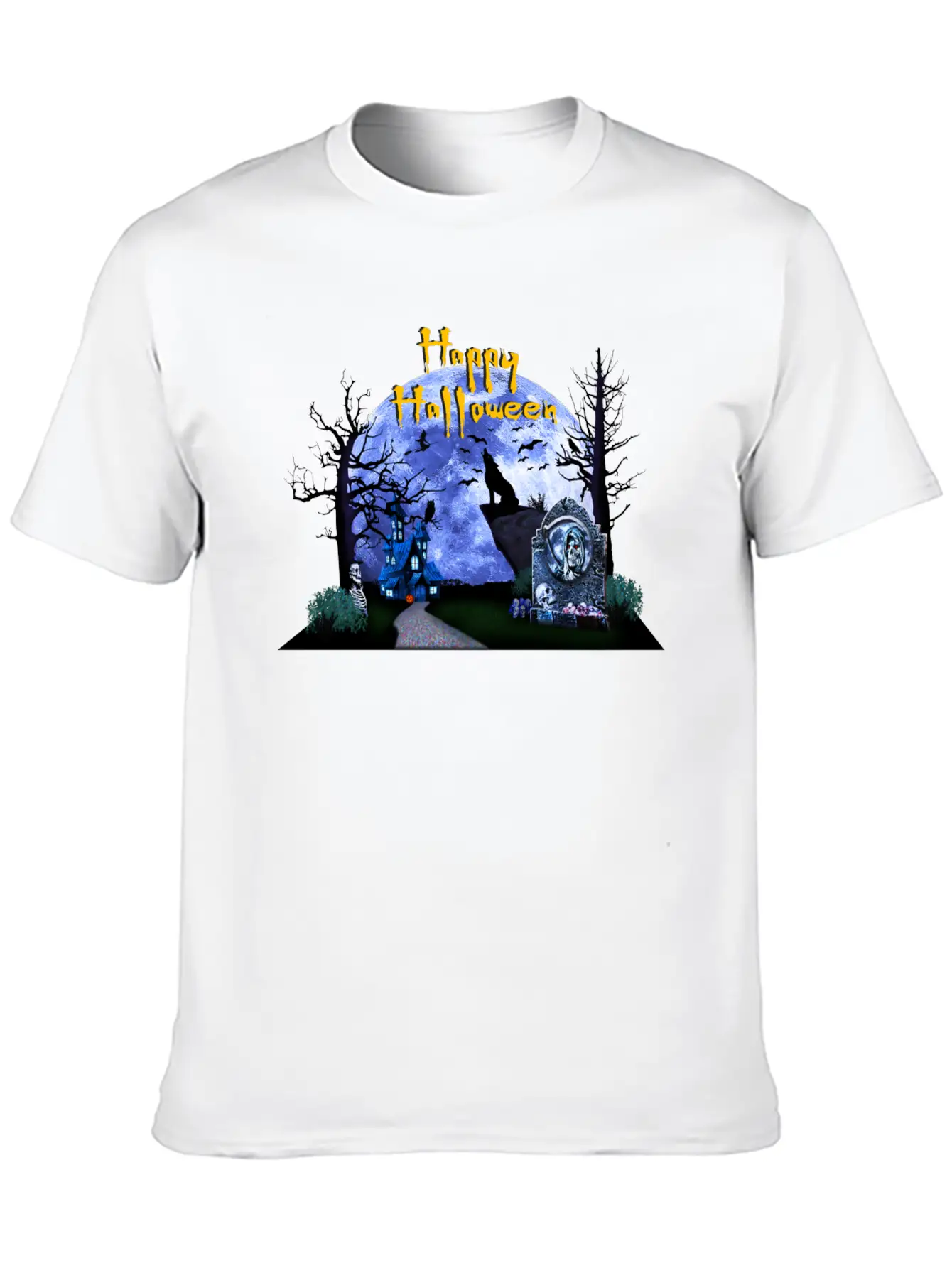 Halloween Breathable Graphic T-Shirt – Perfect For Casual Days