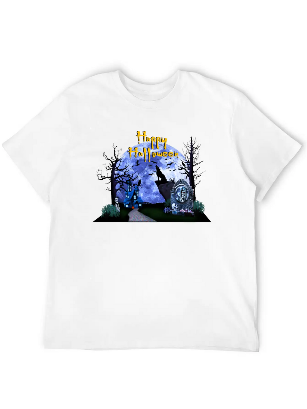 Halloween Breathable Graphic T-Shirt – Perfect For Casual Days