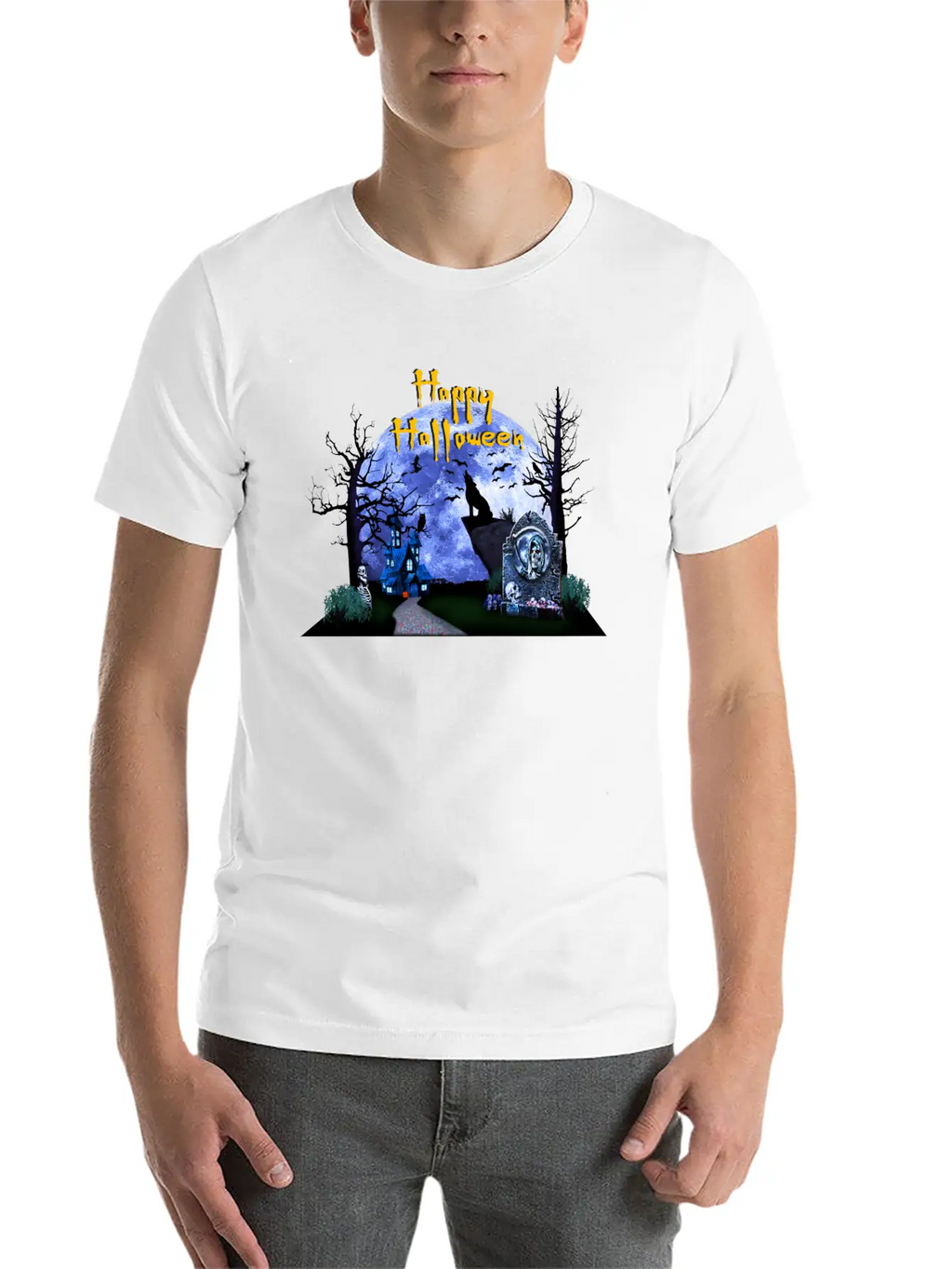 Halloween Breathable Graphic T-Shirt – Perfect For Casual Days