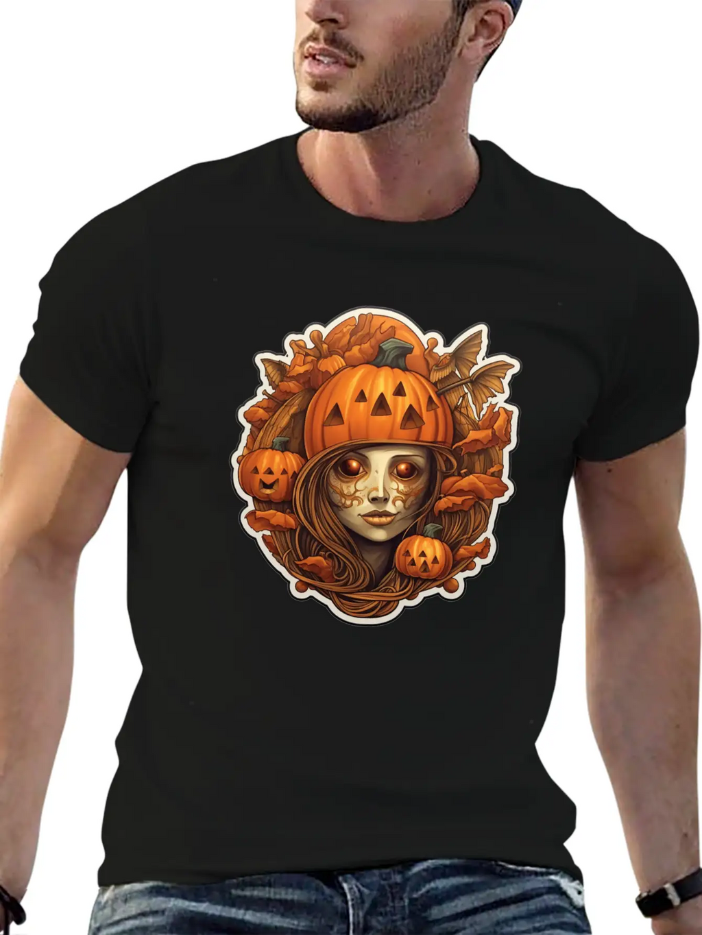 Halloween Cute Girl Breathable Graphic T-Shirt – Perfect For Casual Days