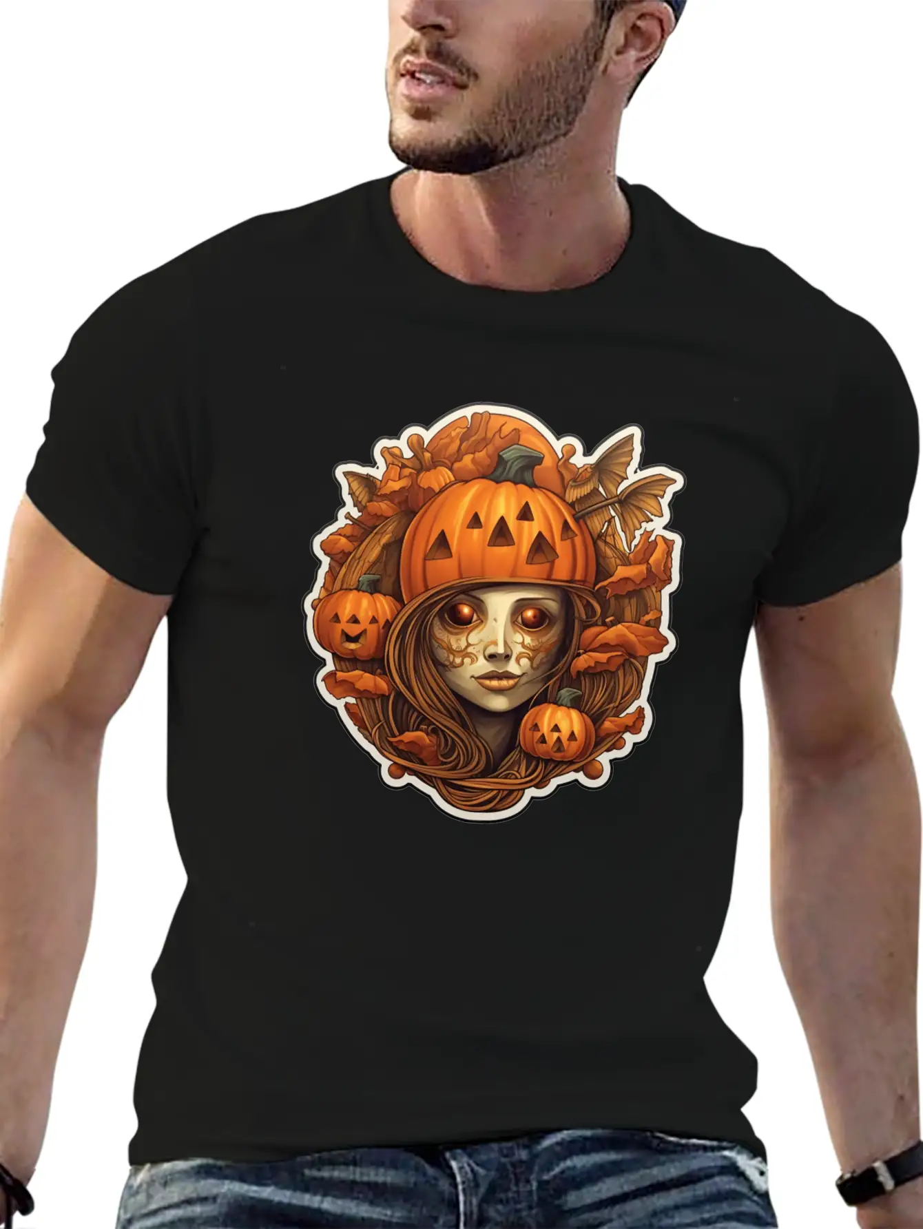 Halloween Cute Girl Breathable Graphic T-Shirt – Perfect For Casual Days