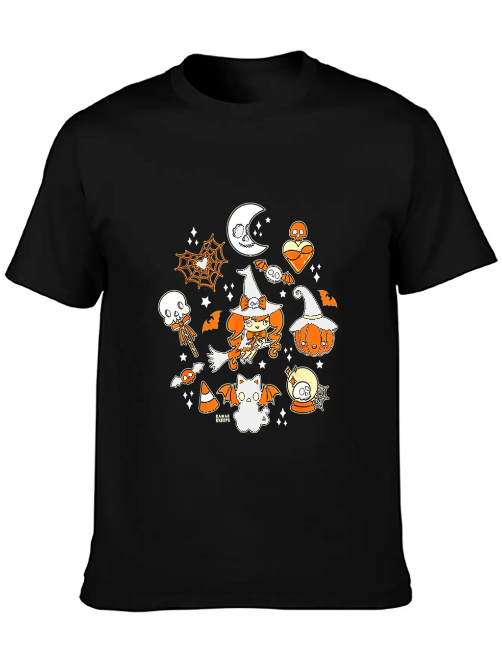 Halloween Doodle Vintage Witchy Magical PastelGoth Essential Cotton Tee For Daily Outfits – Unisex Style