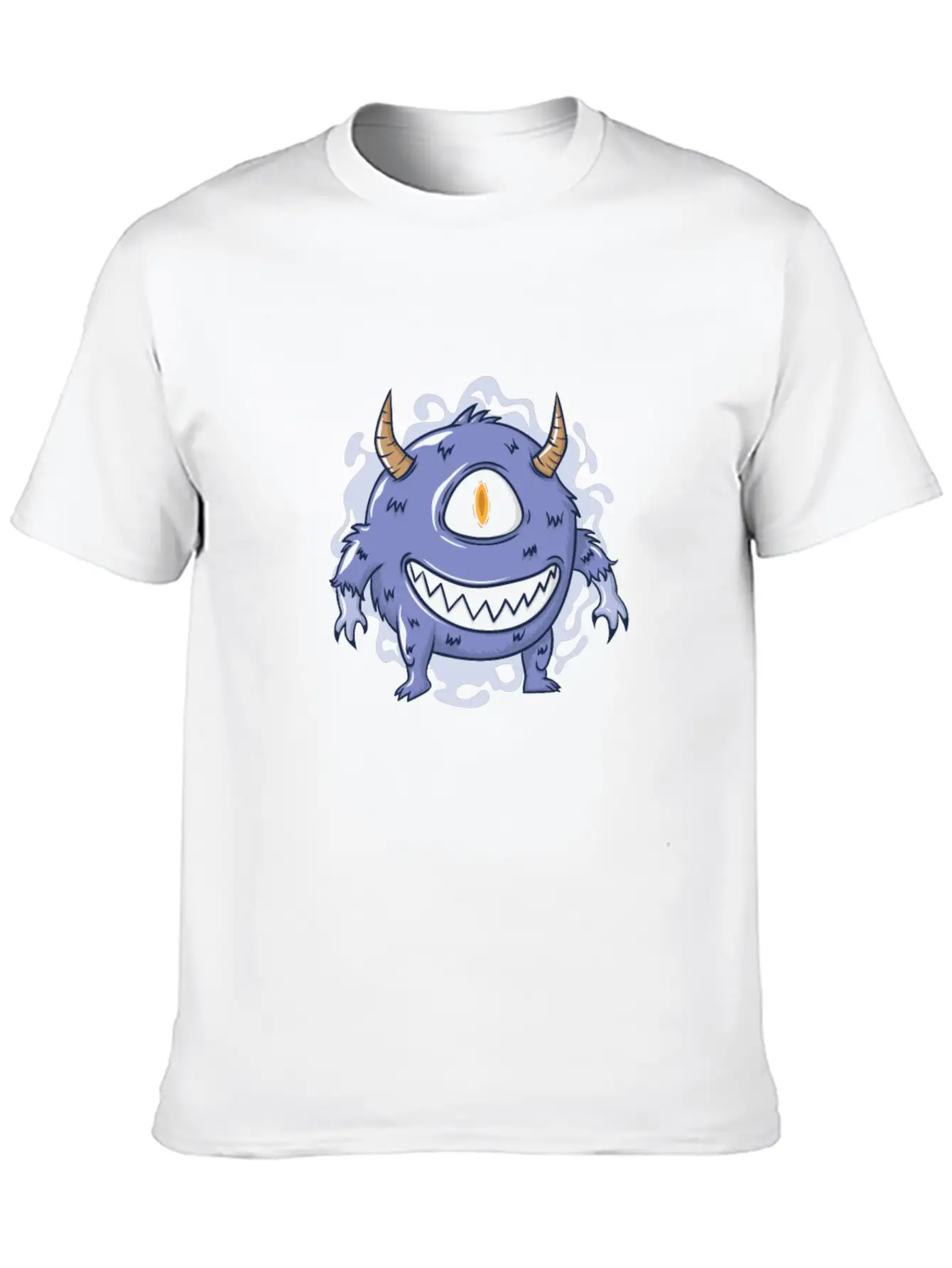 Halloween Hairy Monster With One Eye Basic Graphic T-Shirt – Daily Comfort In Soft Cotton