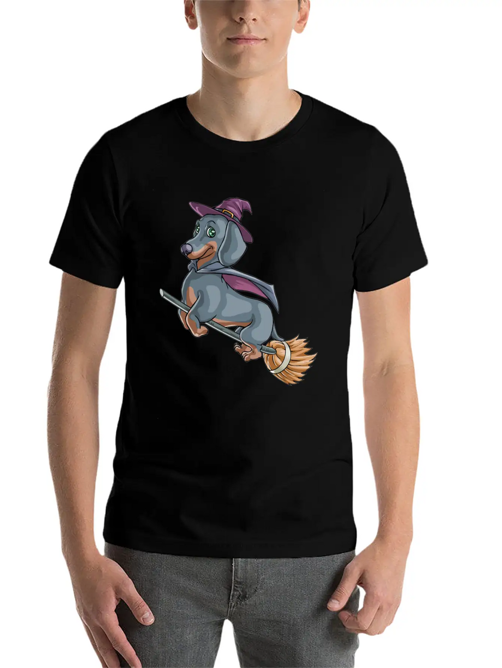 Halloween Halloweiner Dog Witch Timeless Short Sleeve Tee – Comfy And Minimalist Design