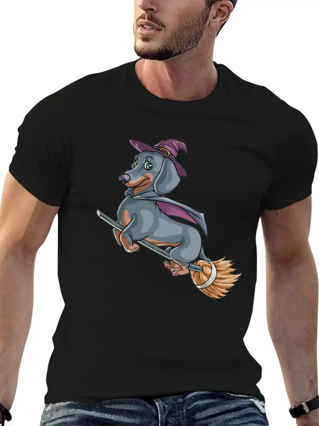 Halloween Halloweiner Dog Witch Timeless Short Sleeve Tee – Comfy And Minimalist Design