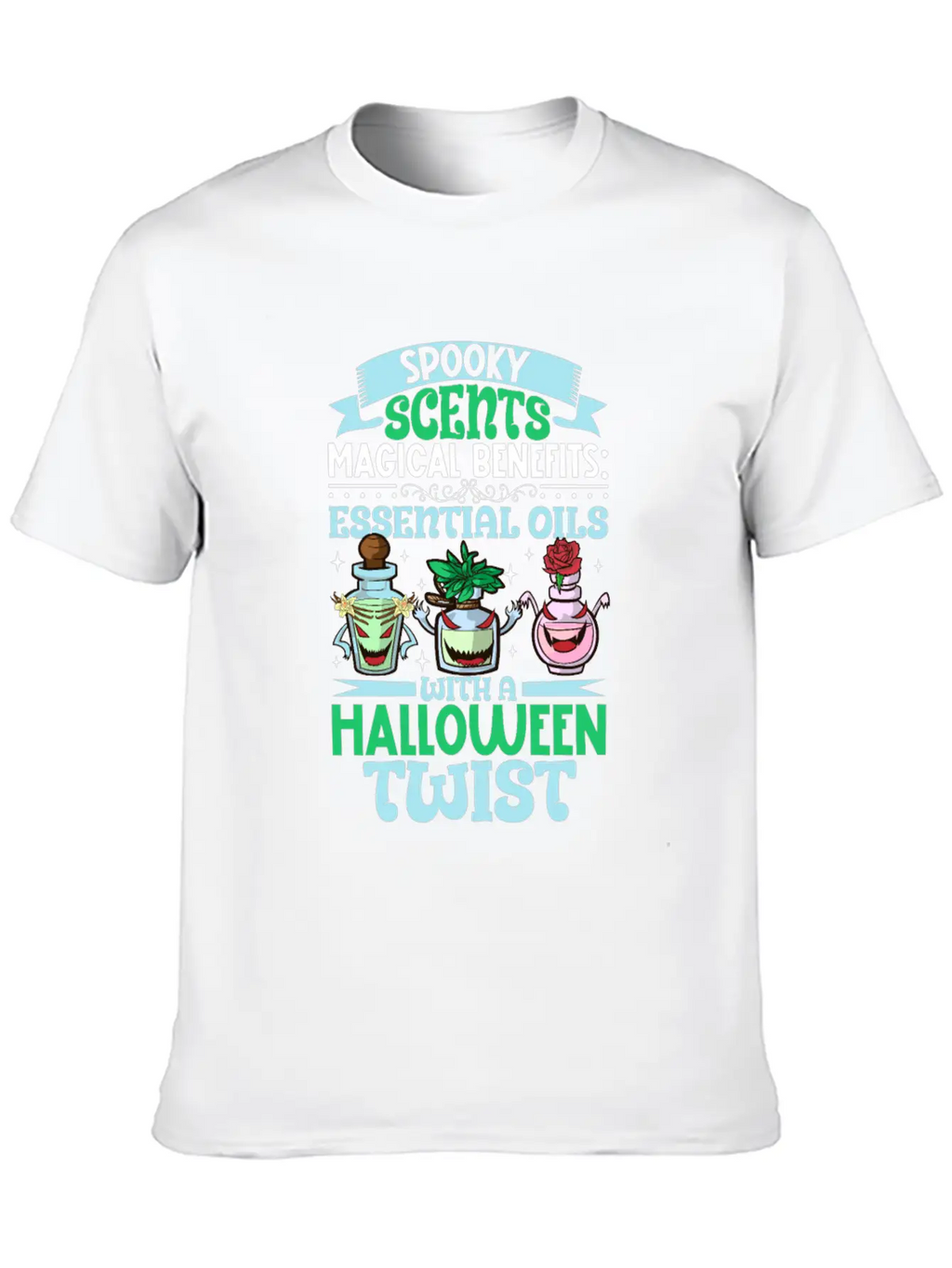 Halloween Horror Essential Oils Autumn Essential Breathable Graphic T-Shirt – Perfect For Casual Days