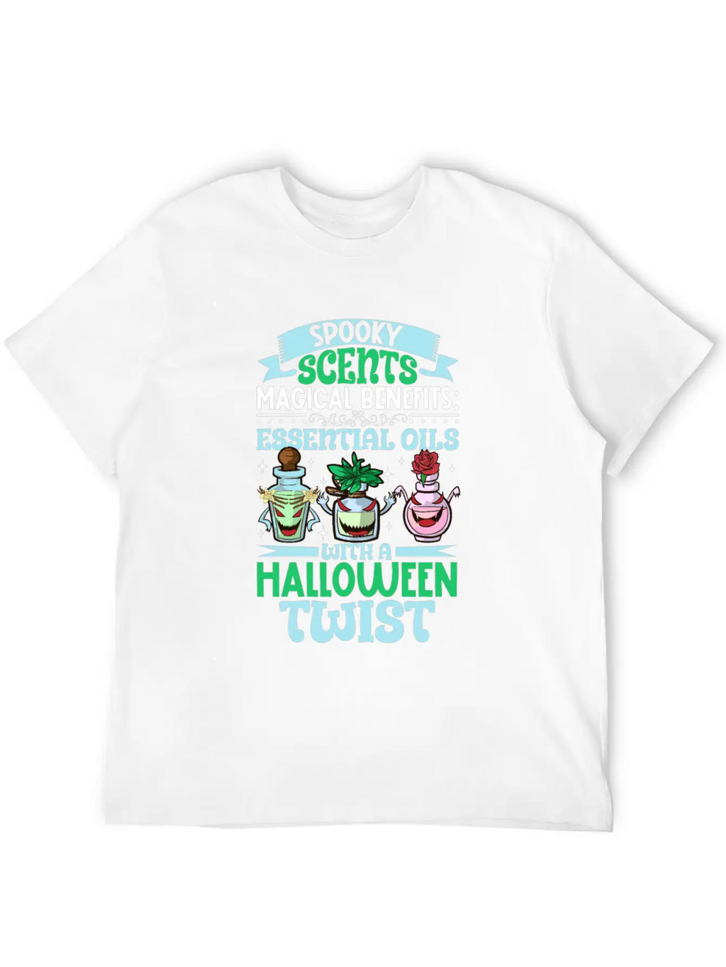 Halloween Horror Essential Oils Autumn Essential Breathable Graphic T-Shirt – Perfect For Casual Days
