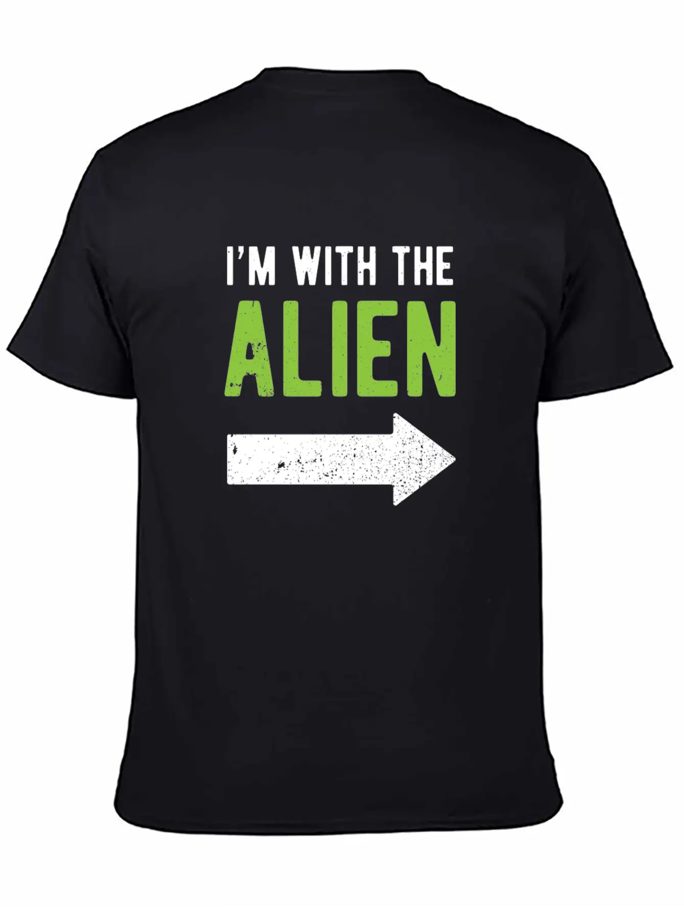 Halloween I'm With The Alien Funny Matching Part 1 Basic Graphic T-Shirt – Daily Comfort In Soft Cotton