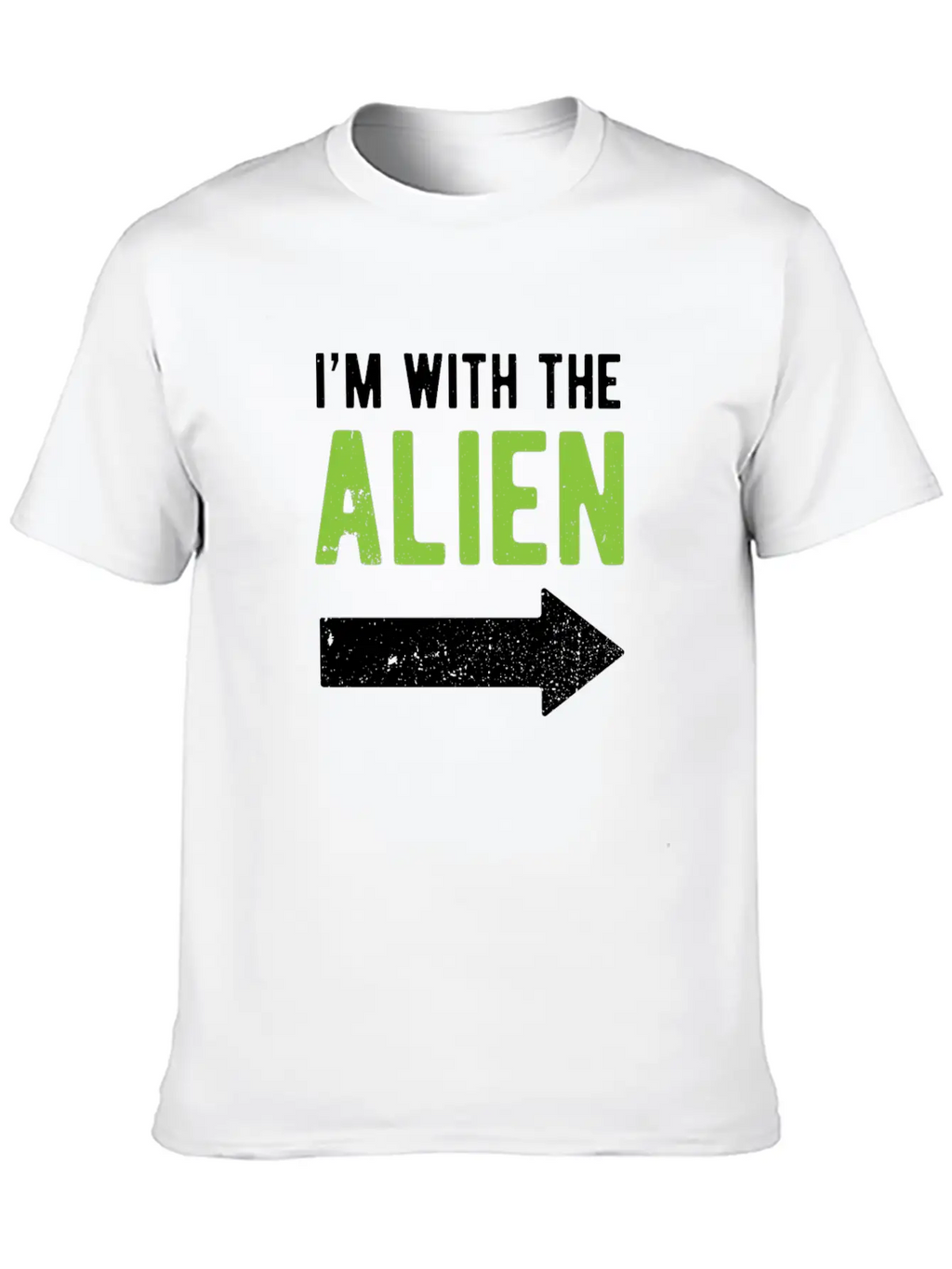 Halloween I'm With The Alien Funny Matching Part 1 Basic Graphic T-Shirt – Daily Comfort In Soft Cotton