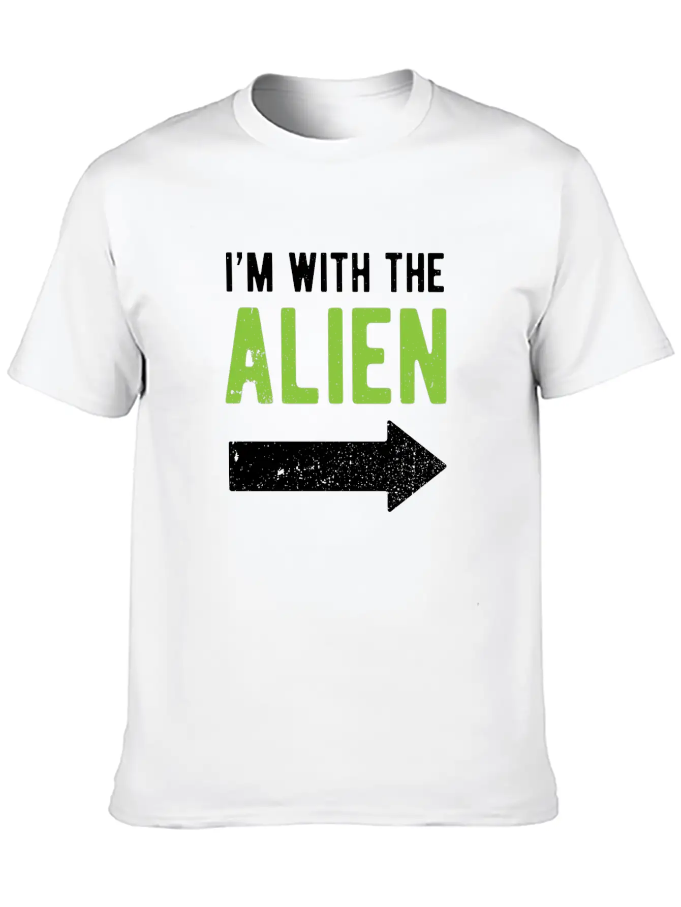 Halloween I'm With The Alien Funny Matching Part 1 Basic Graphic T-Shirt – Daily Comfort In Soft Cotton
