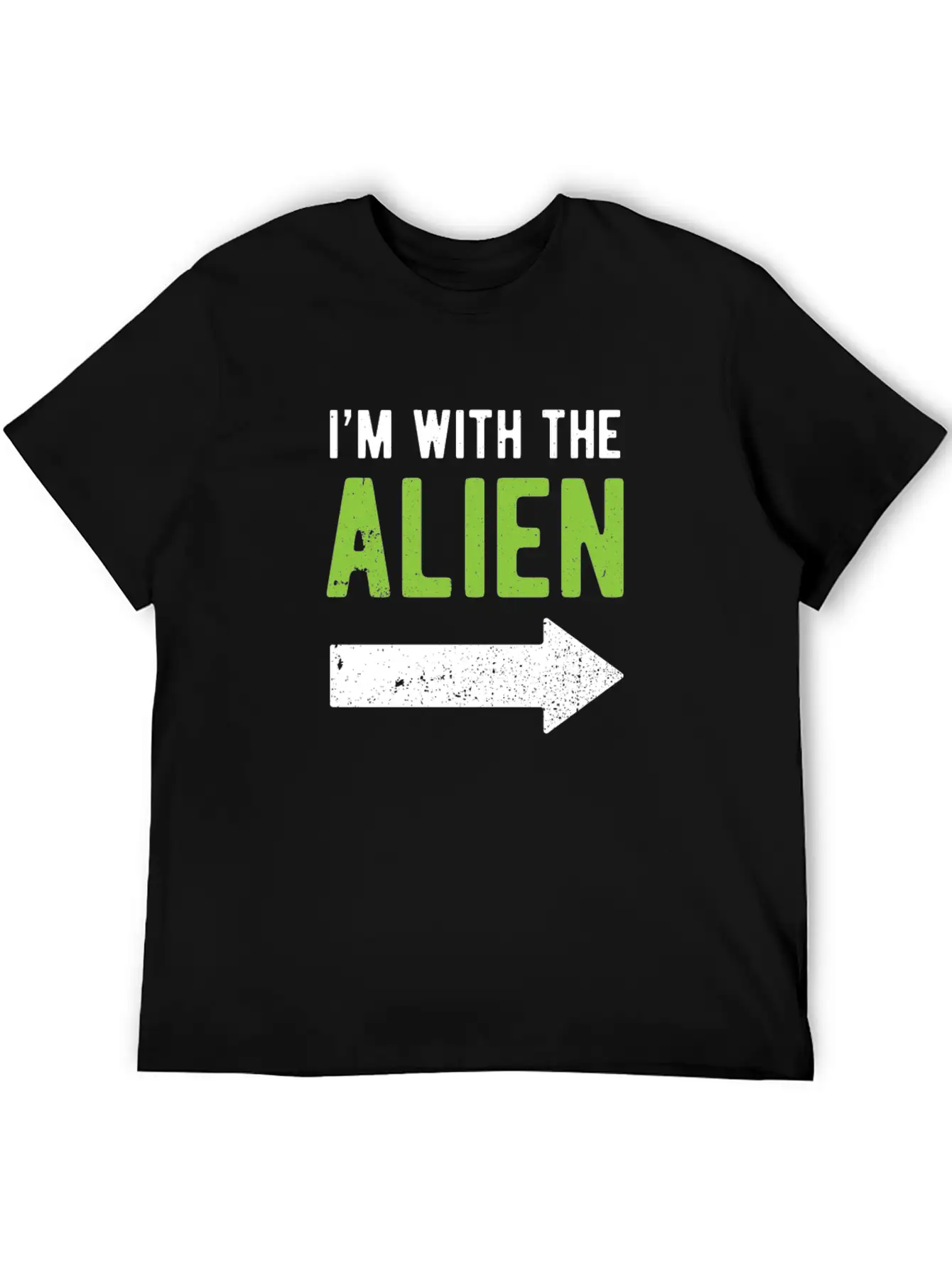 Halloween I'm With The Alien Funny Matching Part 1 Basic Graphic T-Shirt – Daily Comfort In Soft Cotton