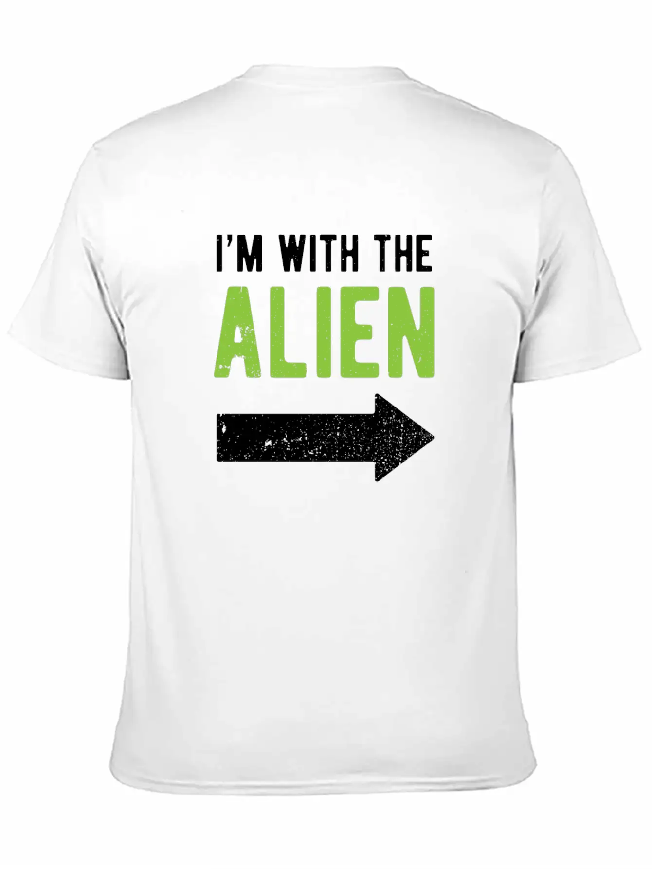 Halloween I'm With The Alien Funny Matching Part 1 Basic Graphic T-Shirt – Daily Comfort In Soft Cotton
