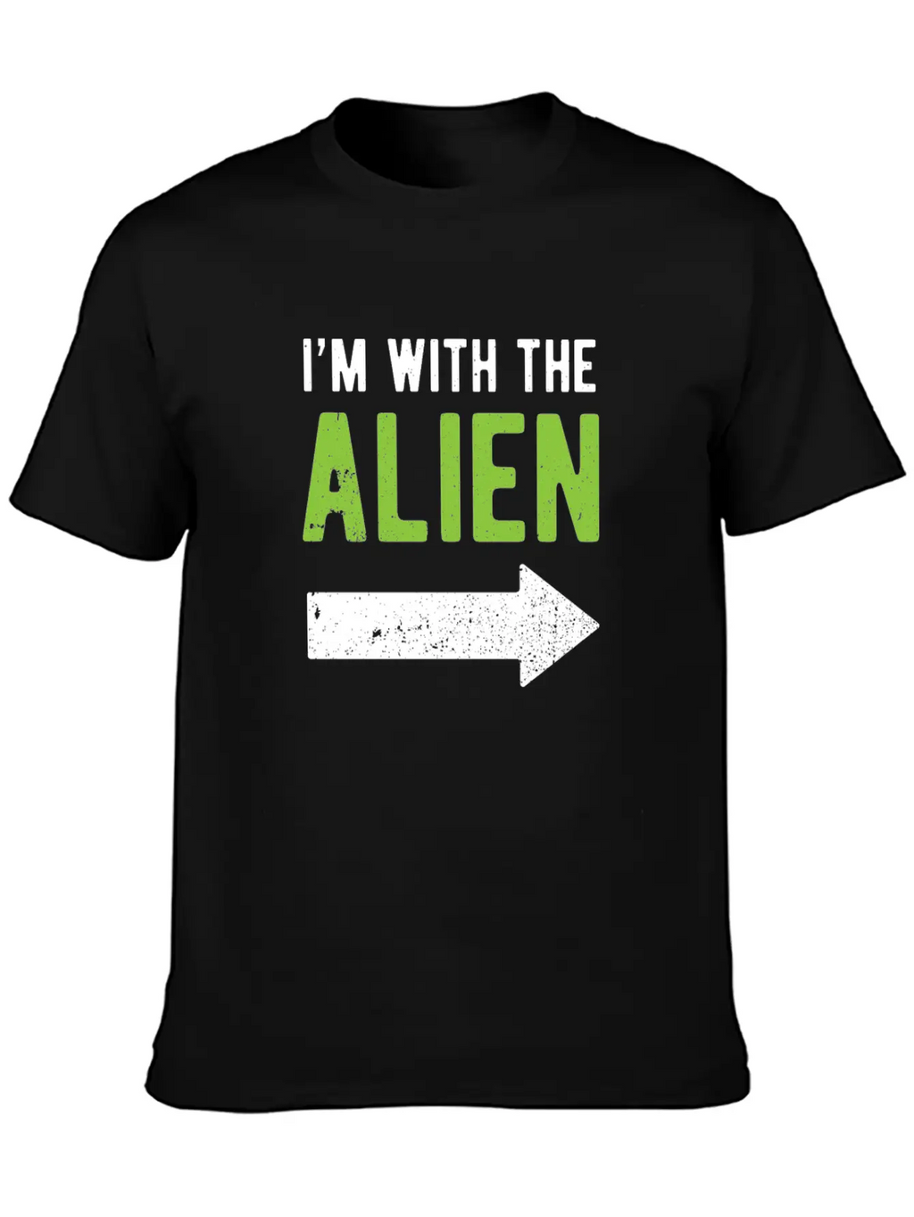 Halloween I'm With The Alien Funny Matching Part 1 Basic Graphic T-Shirt – Daily Comfort In Soft Cotton