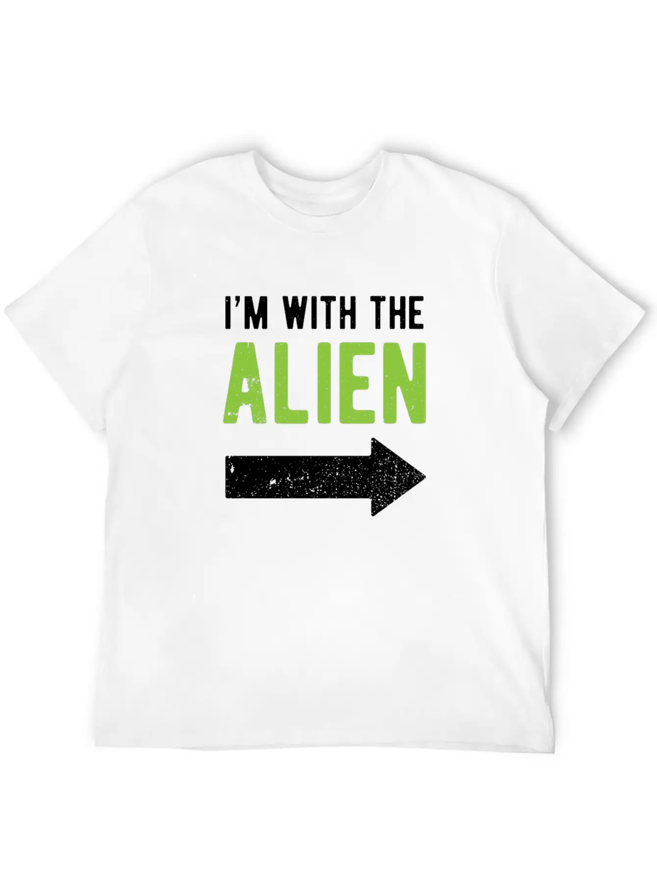 Halloween I'm With The Alien Funny Matching Part 1 Basic Graphic T-Shirt – Daily Comfort In Soft Cotton