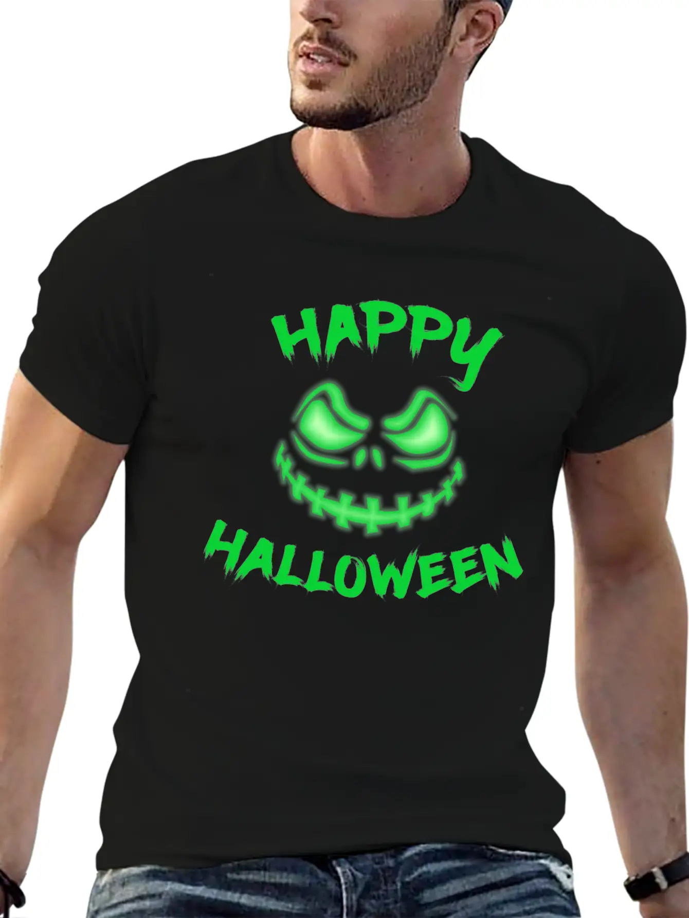 Halloween Pumpkin Face Fear Classic Cotton Tee – Unisex Comfort For Any Season