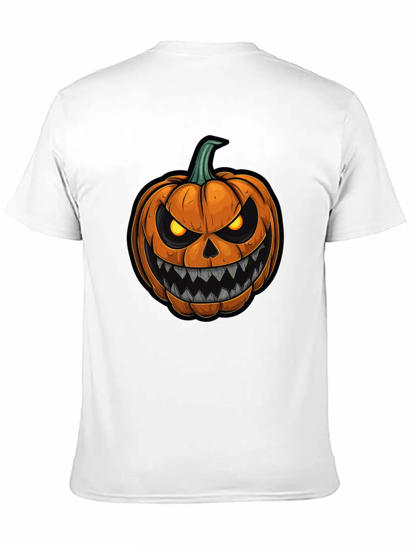 Halloween Pumpkin Face Glowing Eyes Grimace Classic Cotton Tee – Unisex Comfort For Any Season