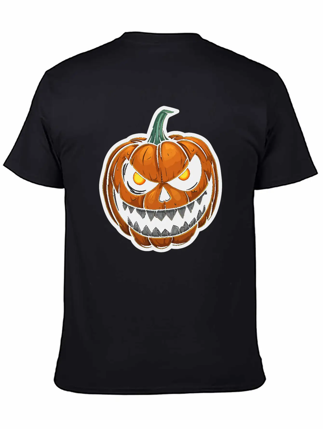 Halloween Pumpkin Face Glowing Eyes Grimace Classic Cotton Tee – Unisex Comfort For Any Season