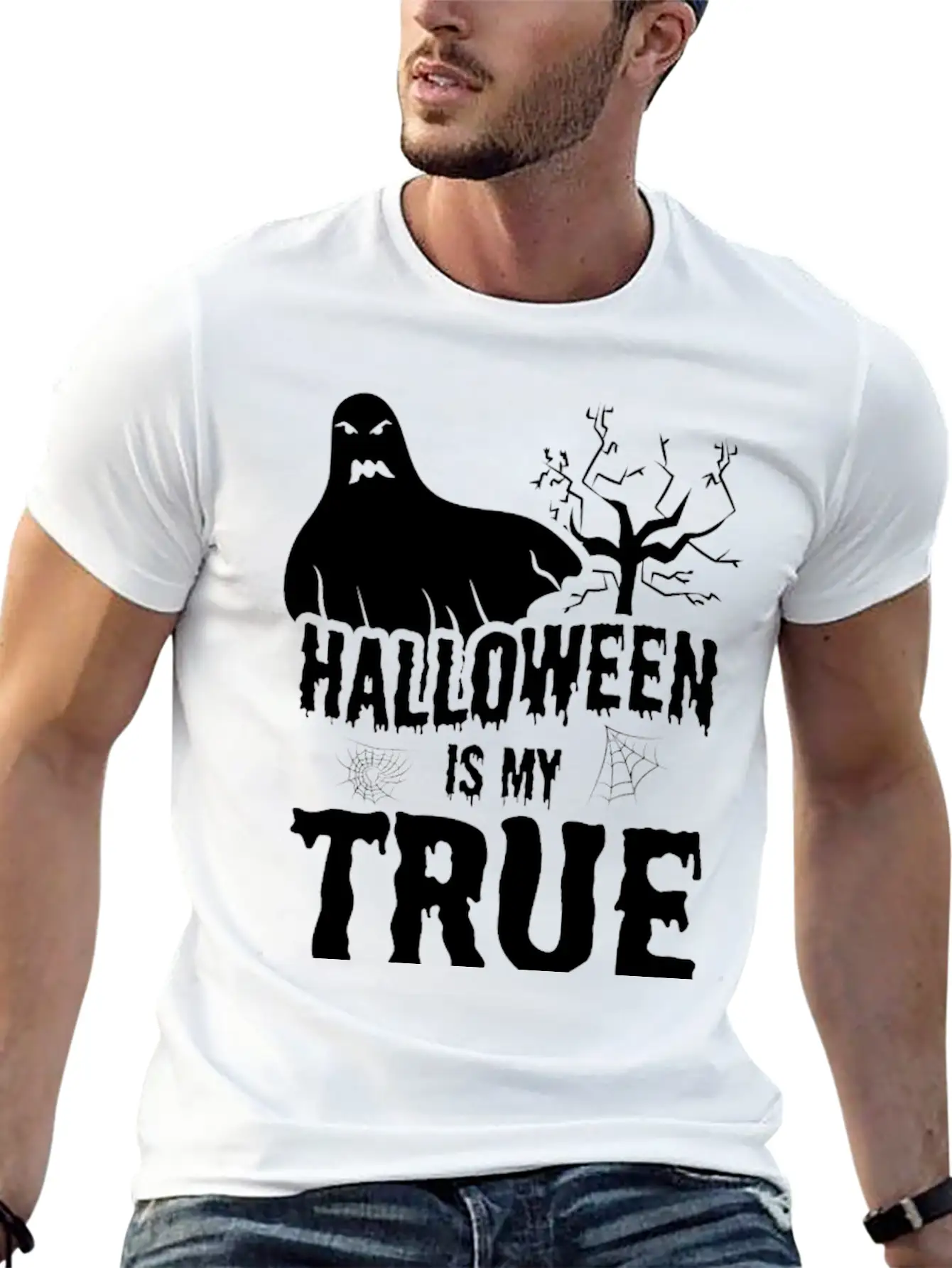 Halloween Spirit Dear Costume Party Classic Cotton Tee – Unisex Comfort For Any Season